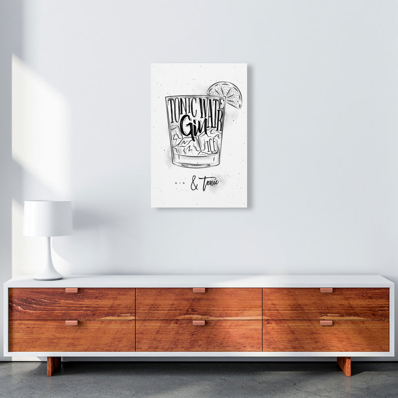 Gin And Tonic Modern Print, Framed Kitchen Wall Art A2 Canvas