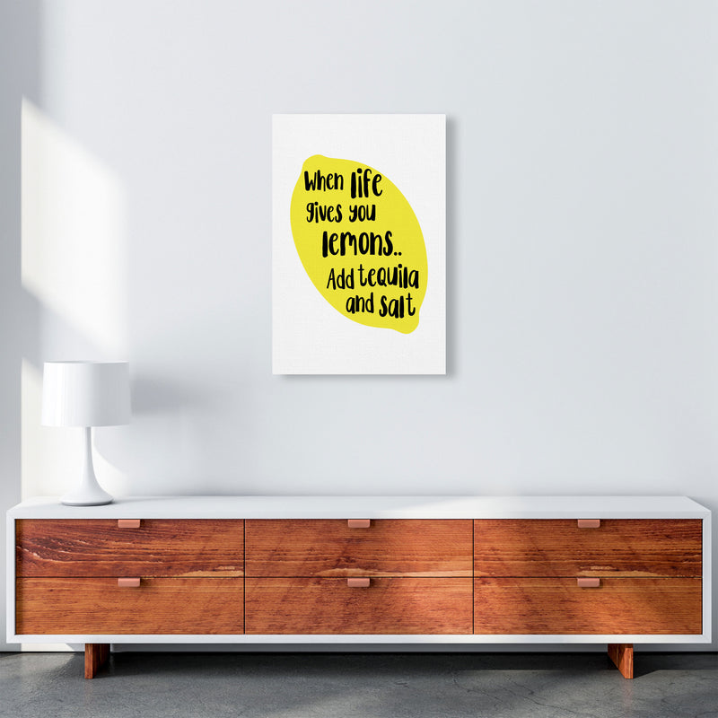 When Life Gives You Lemons, Tequila Modern Print, Framed Kitchen Wall Art A2 Canvas
