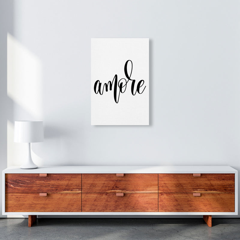 Amore Framed Typography Wall Art Print A2 Canvas