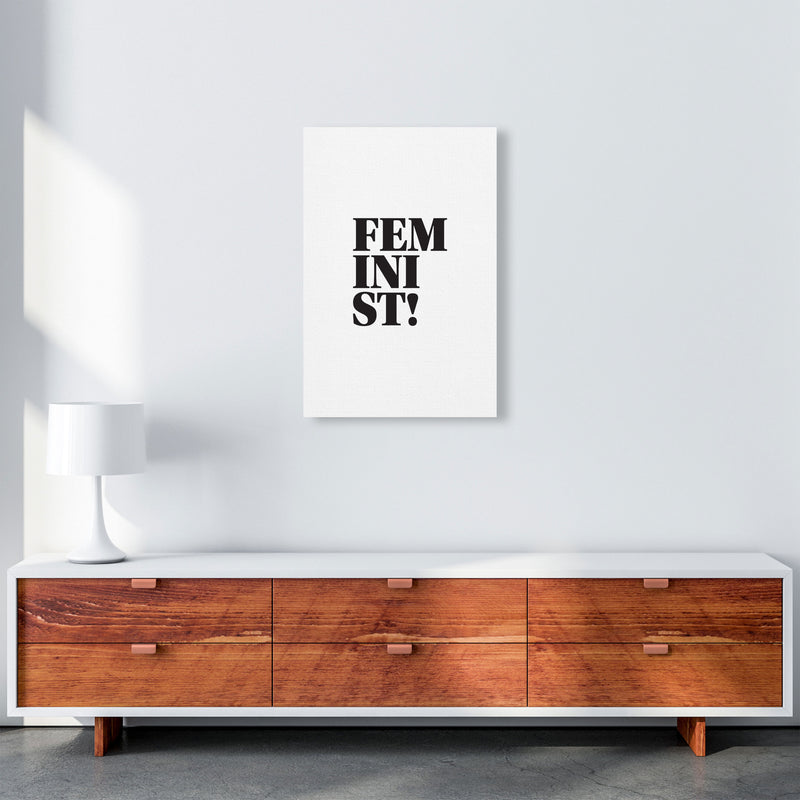 Feminist! Framed Typography Wall Art Print A2 Canvas