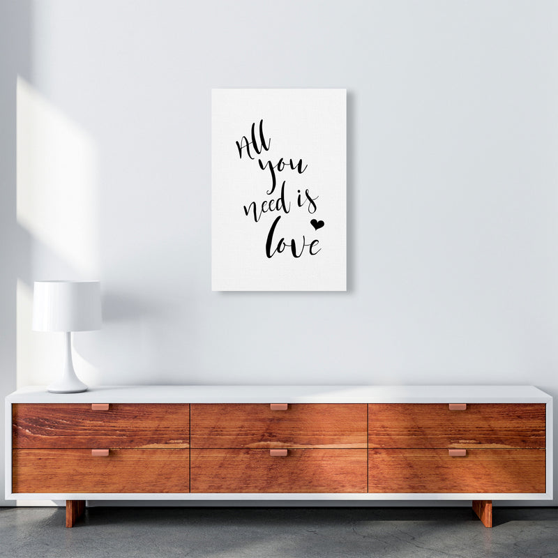 All You Need Is Love Framed Typography Wall Art Print A2 Canvas