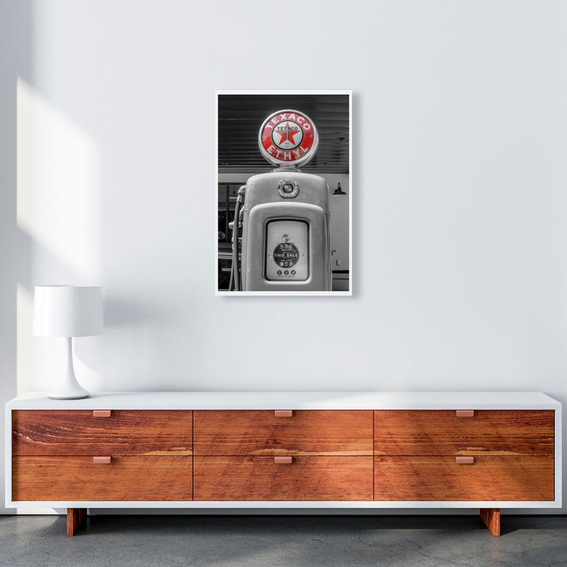 Texaco Gas Pump Modern Print A2 Canvas