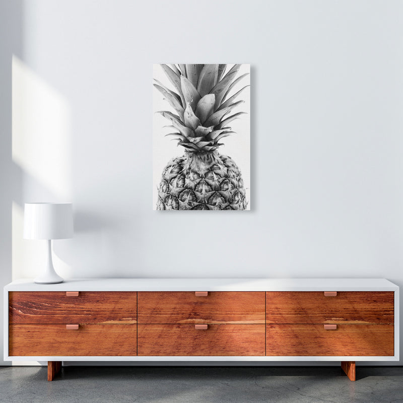 Black And White Pineapple Modern Print, Framed Kitchen Wall Art A2 Canvas
