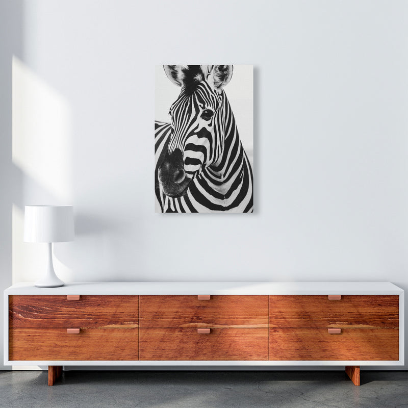 Black And White Zebra Modern Print Animal Art Print A2 Canvas