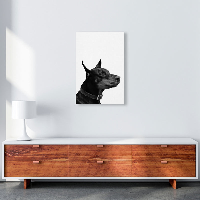 Black And White Dog Modern Print Animal Art Print A2 Canvas