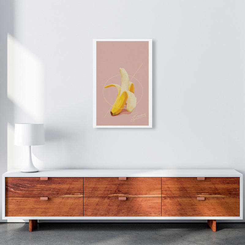 Banana Modern Print, Framed Kitchen Wall Art A2 Canvas