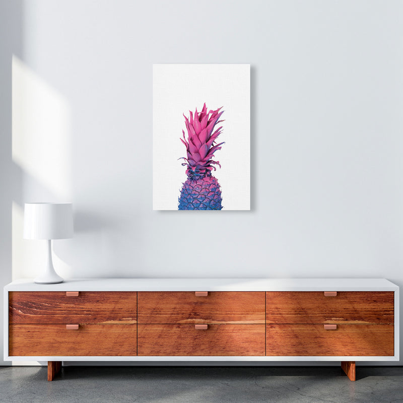 Purple And Blue Pineapple Modern Print A2 Canvas