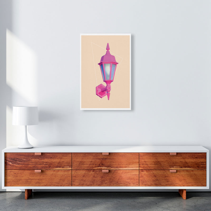 Pink Geo Lamp Modern Print A2 Canvas