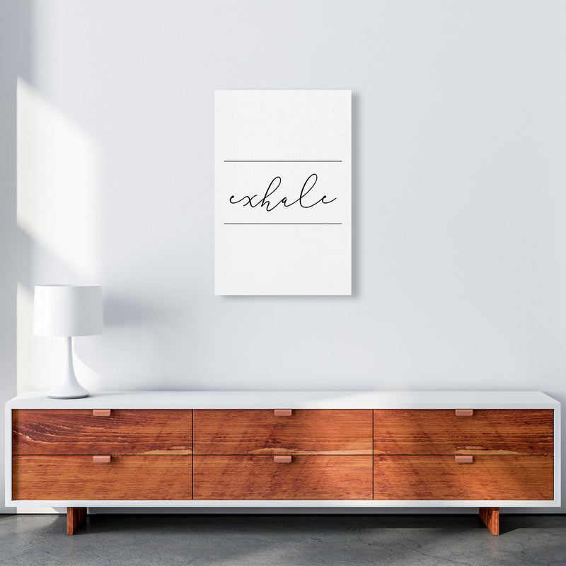 Exhale Framed Typography Wall Art Print A2 Canvas