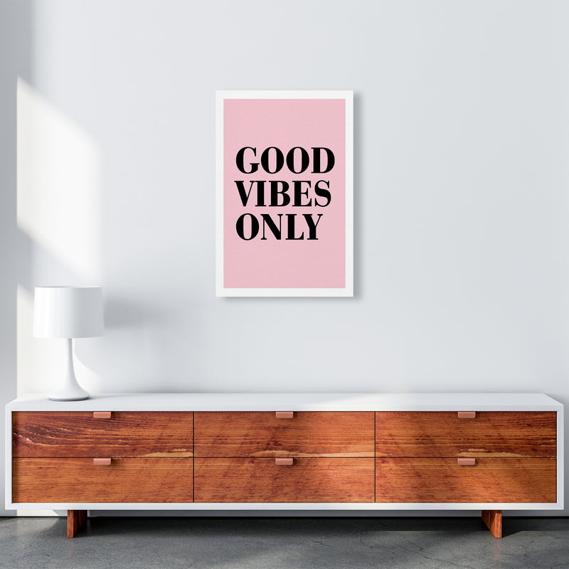 Good Vibes Only Neon Funk  Art Print by Pixy Paper A2 Canvas