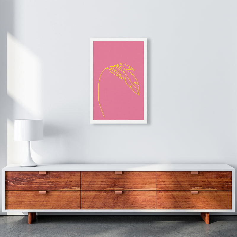 Plant Pink Neon Funk  Art Print by Pixy Paper A2 Canvas