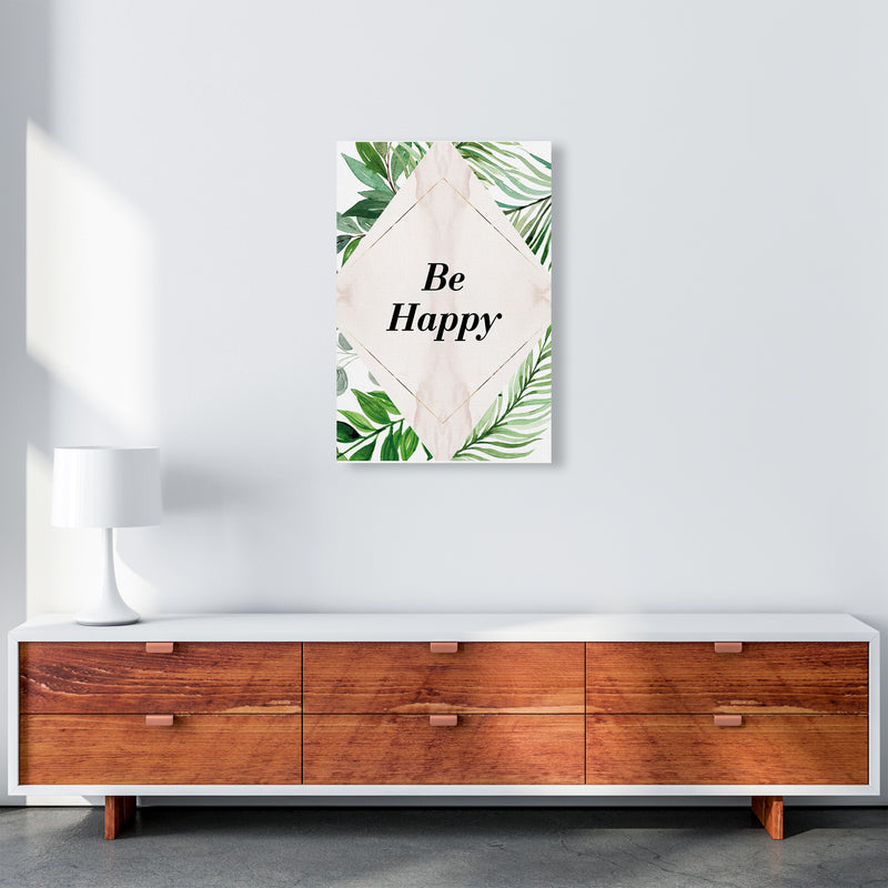 Be Happy Exotic  Art Print by Pixy Paper A2 Canvas