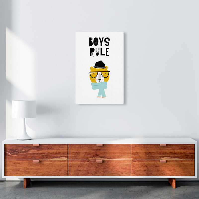 Boys Rule Animal  Art Print by Pixy Paper A2 Canvas