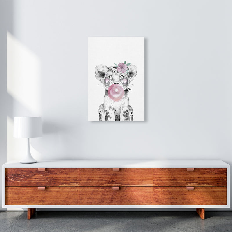Safari Babies Tiger With Bubble  Art Print by Pixy Paper A2 Canvas