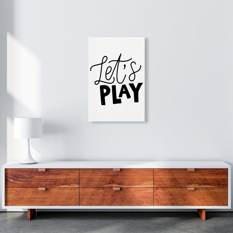 Let'S Play Black  Art Print by Pixy Paper A2 Canvas
