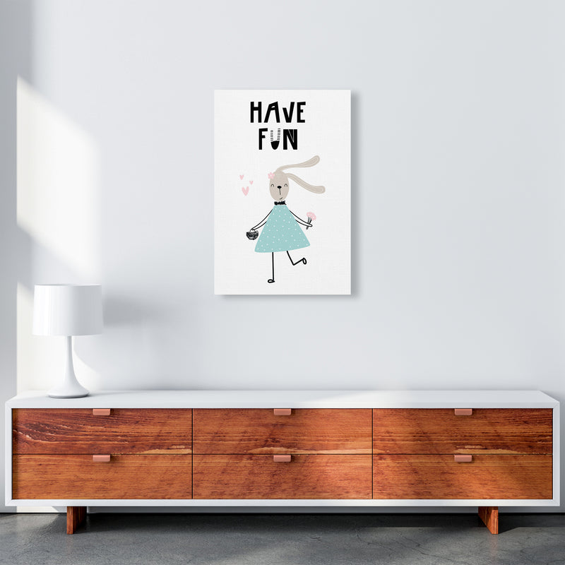 Have Fun Animal  Art Print by Pixy Paper A2 Canvas