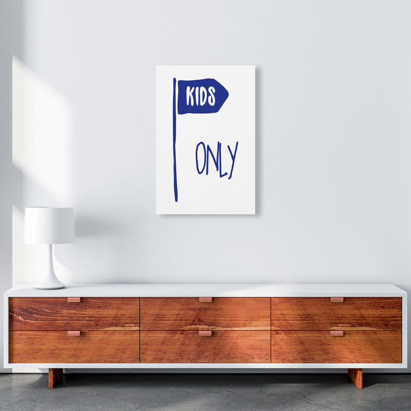 Kids Only Navy  Art Print by Pixy Paper A2 Canvas
