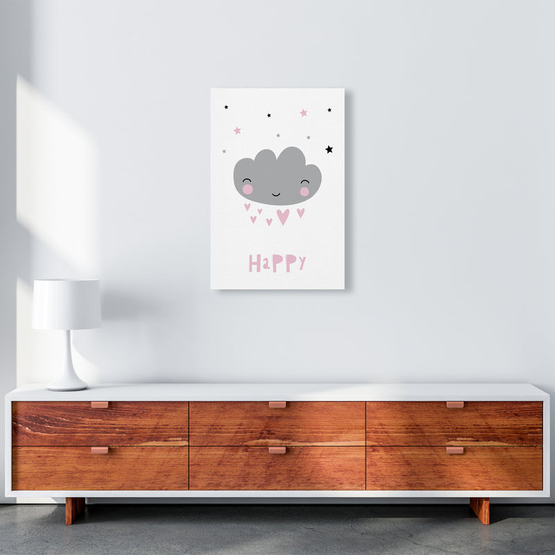 Happy Cloud  Art Print by Pixy Paper A2 Canvas