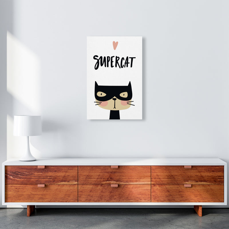 Supercat  Art Print by Pixy Paper A2 Canvas