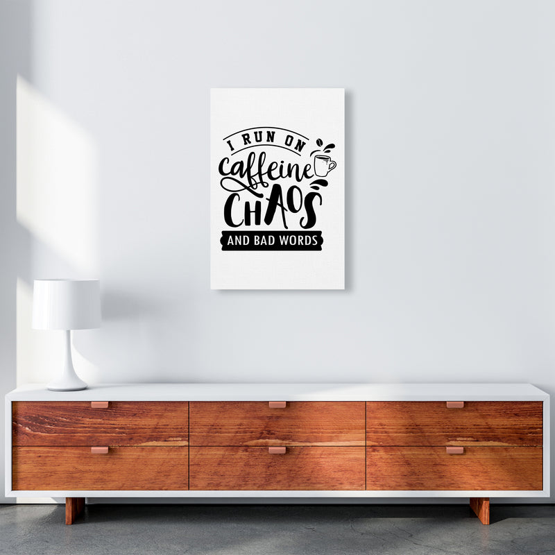 Caffeine And Bad Words  Art Print by Pixy Paper A2 Canvas