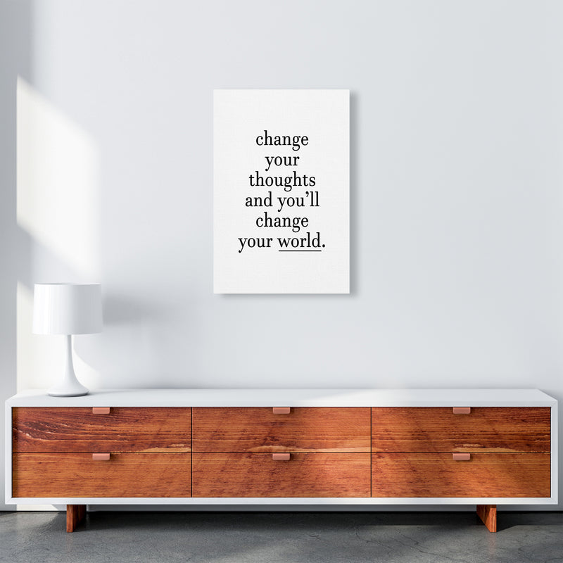 Change Your Thoughts  Art Print by Pixy Paper A2 Canvas