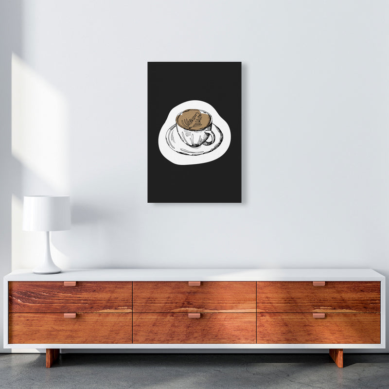 Kitchen Pop Coffee Off Black Art Print by Pixy Paper A2 Canvas