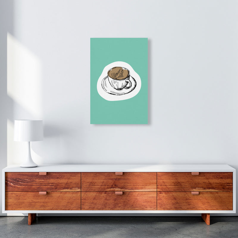 Kitchen Pop Coffee Mint Art Print by Pixy Paper A2 Canvas
