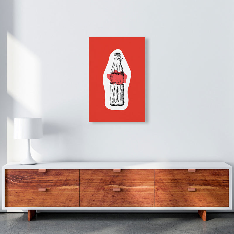Kitchen Pop Cola Red Art Print by Pixy Paper A2 Canvas