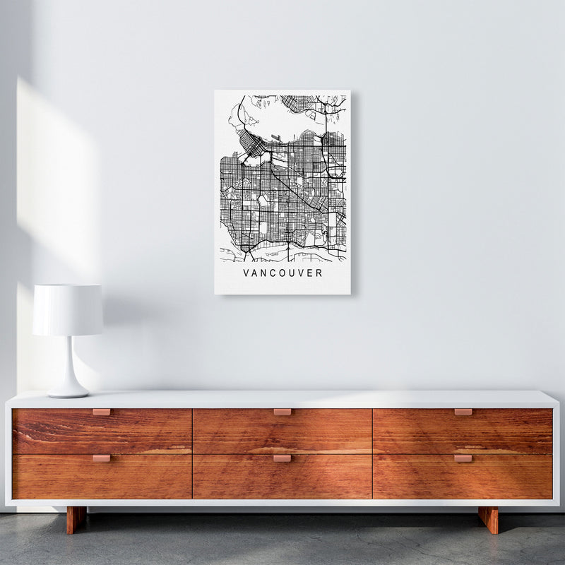 Vancouver Map Art Print by Pixy Paper A2 Canvas