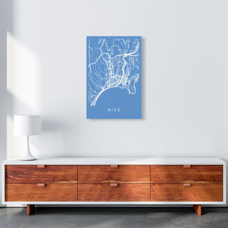 Nice Map Blueprint Art Print by Pixy Paper A2 Canvas