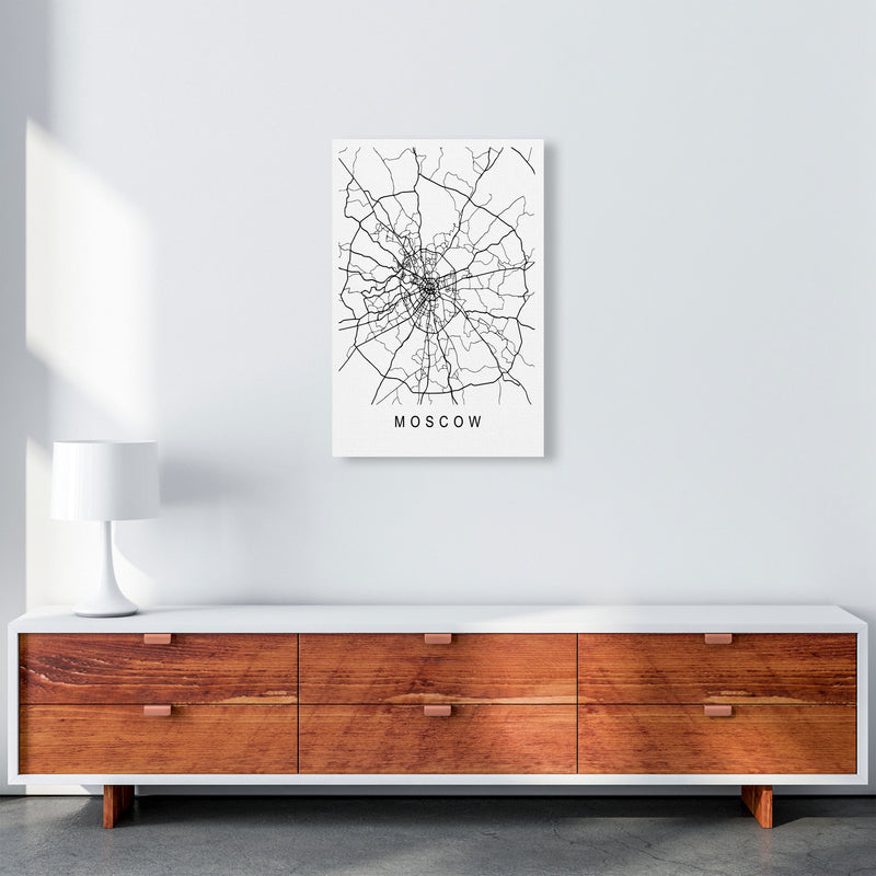 Moscow Map Art Print by Pixy Paper A2 Canvas