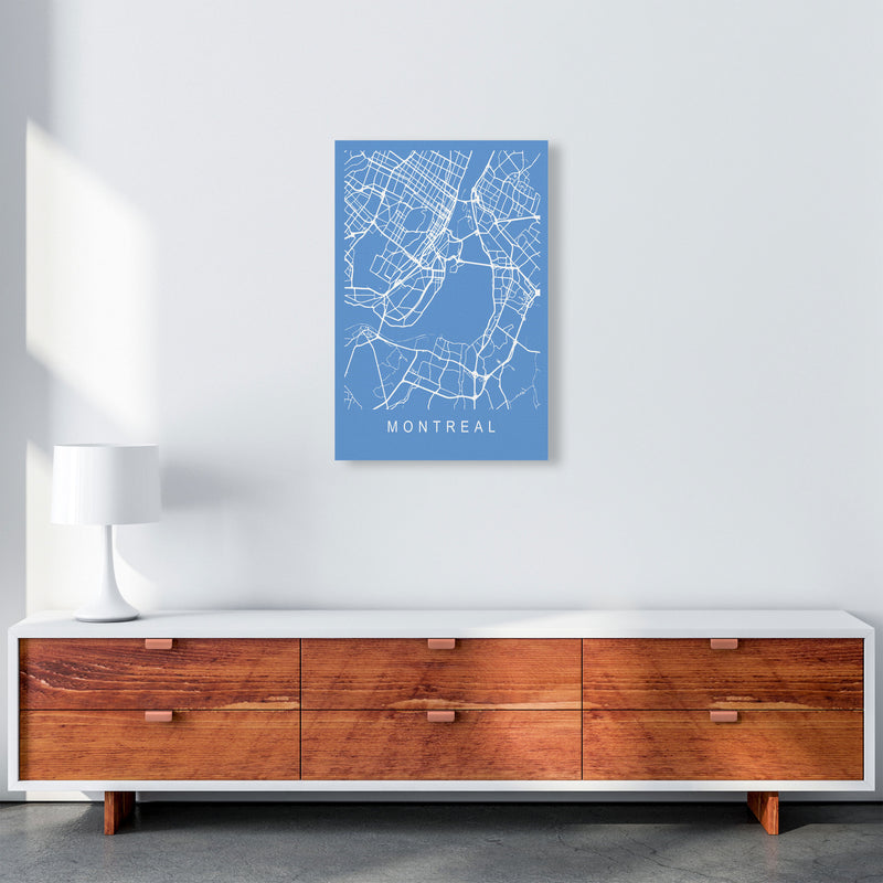 Montreal Map Blueprint Art Print by Pixy Paper A2 Canvas