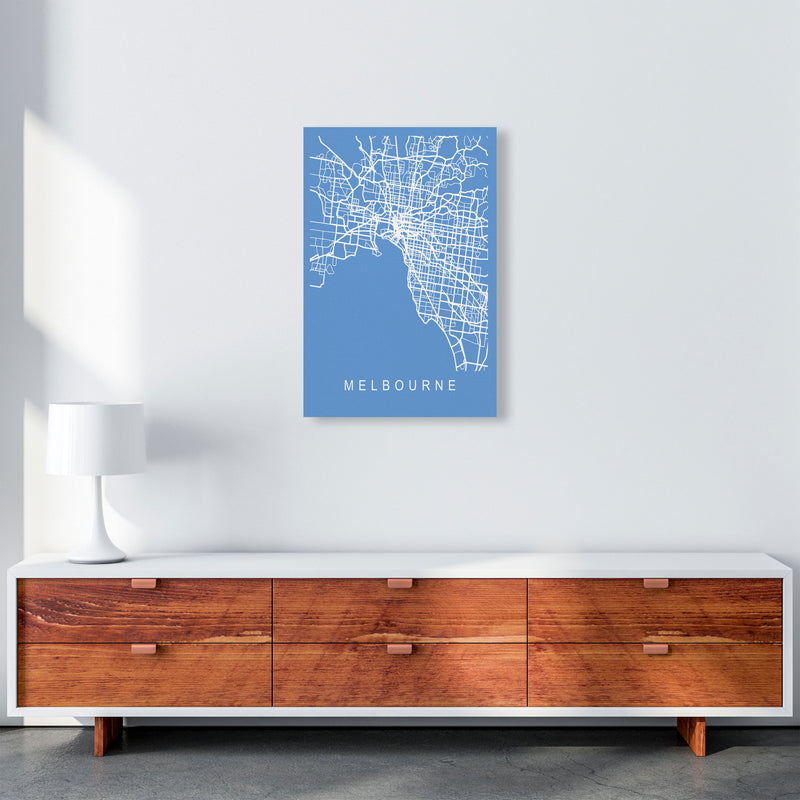 Melbourne Map Blueprint Art Print by Pixy Paper A2 Canvas