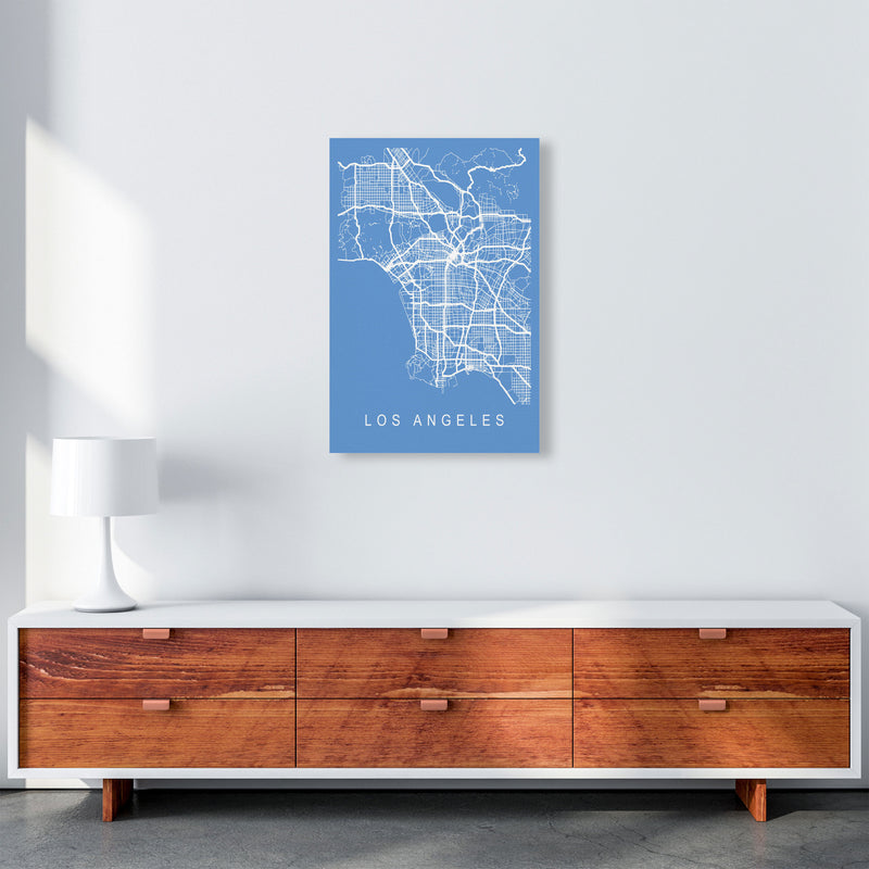 Los Angeles Map Blueprint Art Print by Pixy Paper A2 Canvas