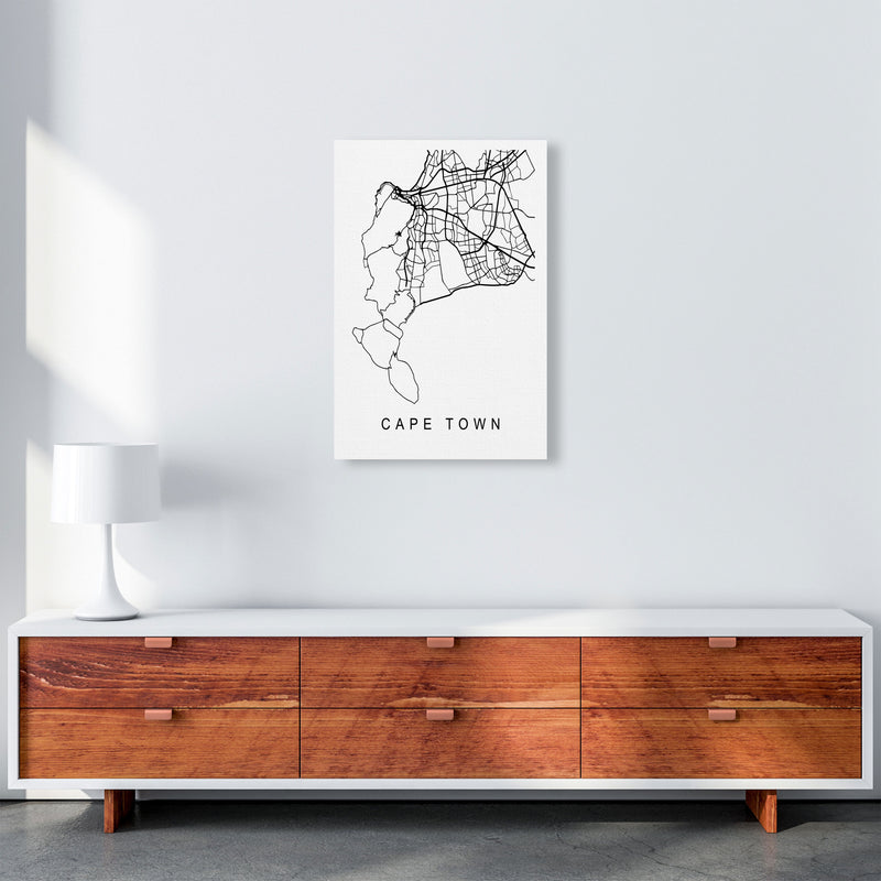 Cape Town Map Art Print by Pixy Paper A2 Canvas