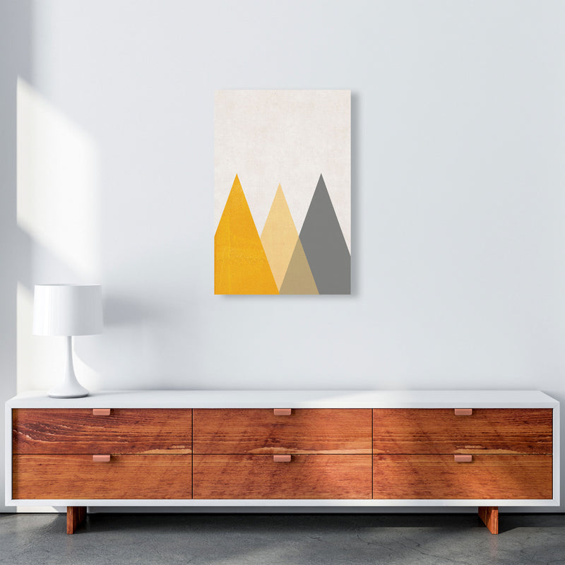 Mountains mustard Art Print by Pixy Paper A2 Canvas
