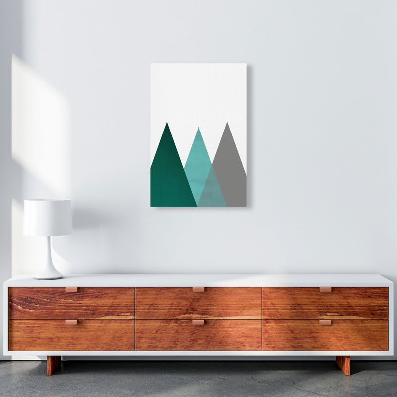 Mountains emerald Art Print by Pixy Paper A2 Canvas