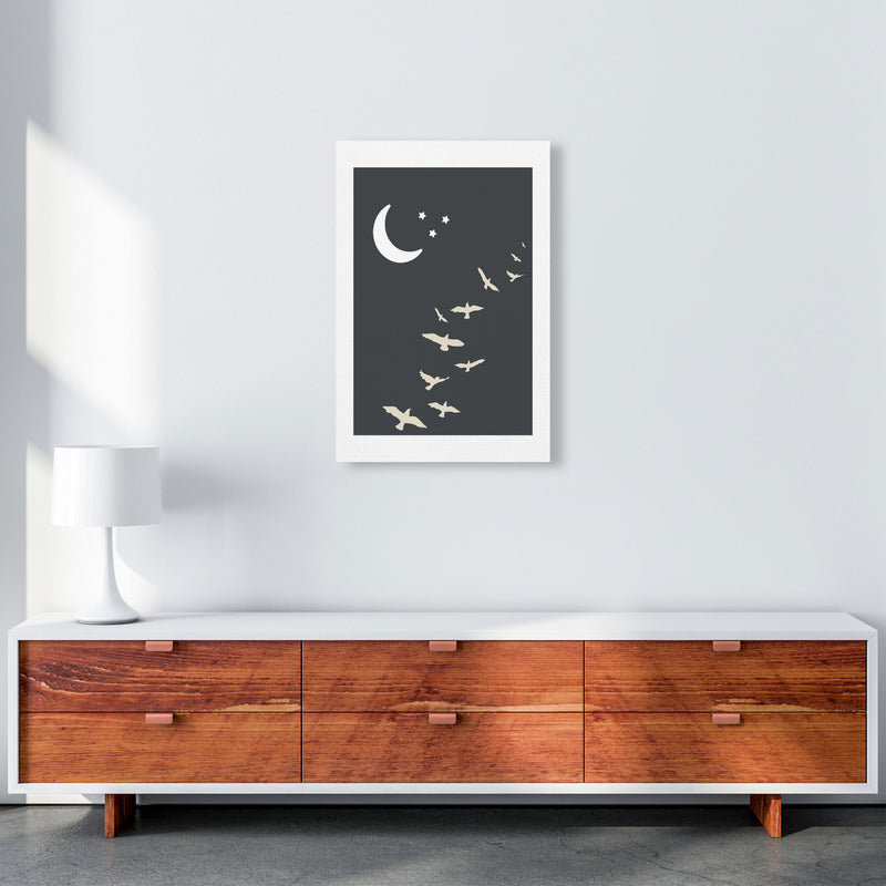 Inspired Off Black Night Sky Art Print by Pixy Paper A2 Canvas