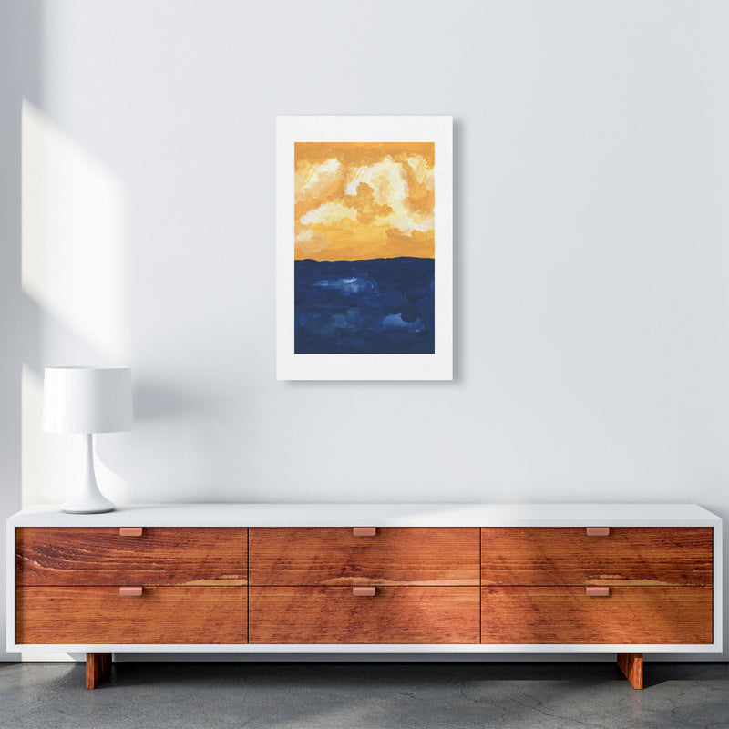 Horizon Abstract Sea  Art Print by Pixy Paper A2 Canvas