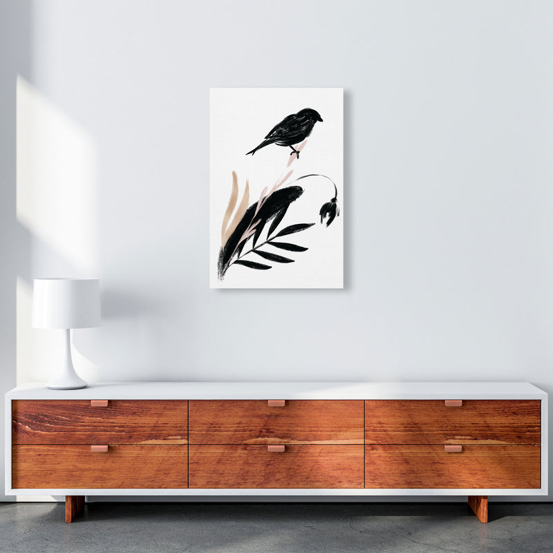 Delicate Floral Bird 04 Art Print by Pixy Paper A2 Canvas