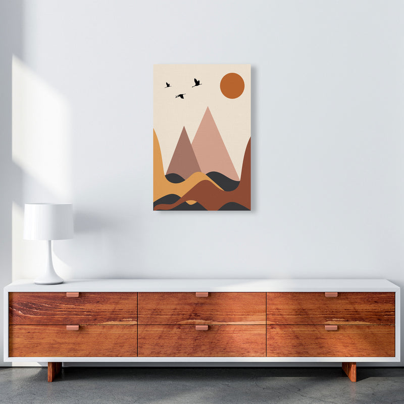 Autumn Mountains abstract Art Print by Pixy Paper A2 Canvas