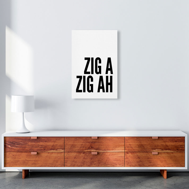 Zig a Zig Ah big Art Print by Pixy Paper A2 Canvas