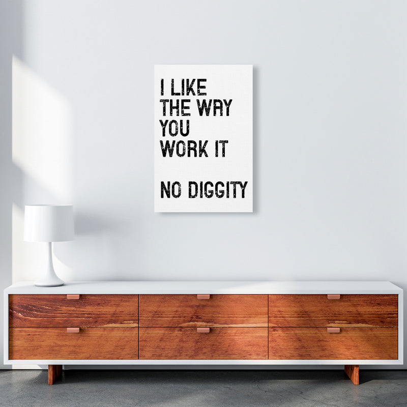 No Diggity Art Print by Pixy Paper A2 Canvas