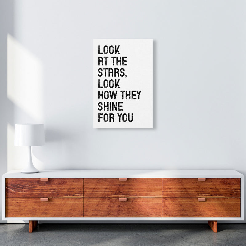Look At The Stars Art Print by Pixy Paper A2 Canvas