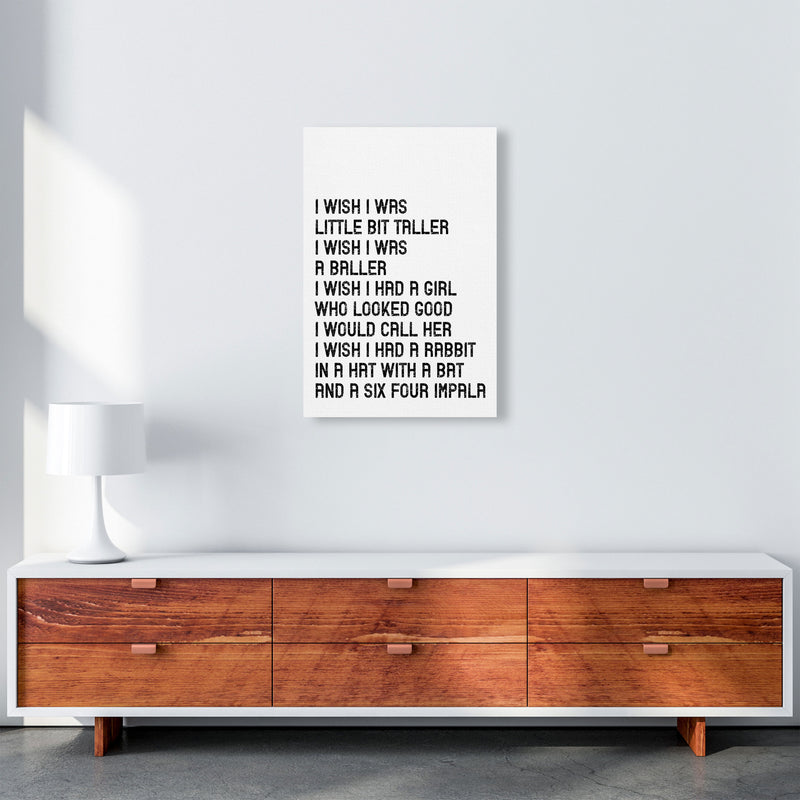 I Wish I Was A Baller Art Print by Pixy Paper A2 Canvas