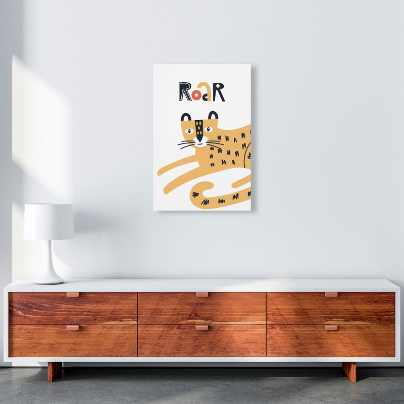 Roar leopard Art Print by Pixy Paper A2 Canvas