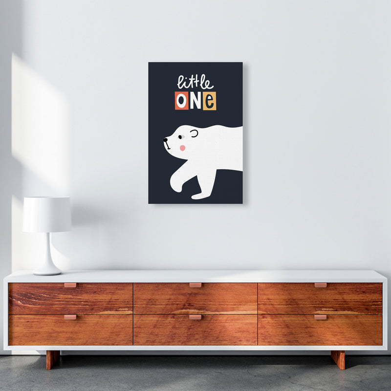 Little one polar bear Art Print by Pixy Paper A2 Canvas