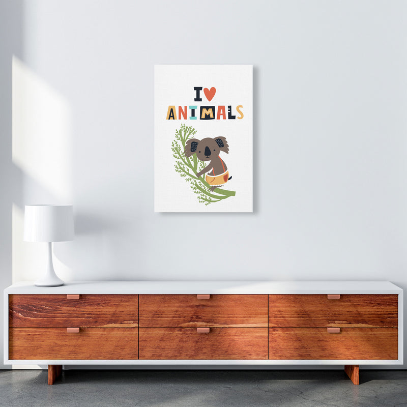 I love animals koala Art Print by Pixy Paper A2 Canvas