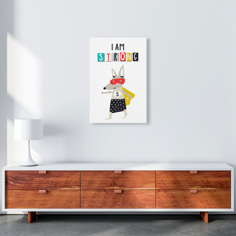 I am strong superhero Art Print by Pixy Paper A2 Canvas