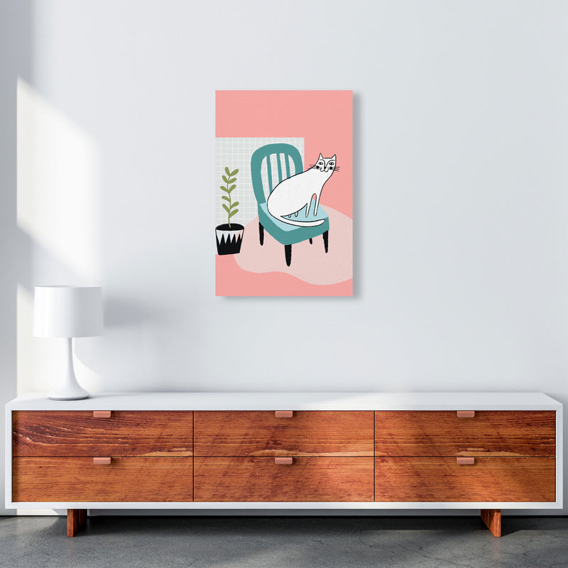 The Cat's Chair Art Print by Pixy Paper A2 Canvas